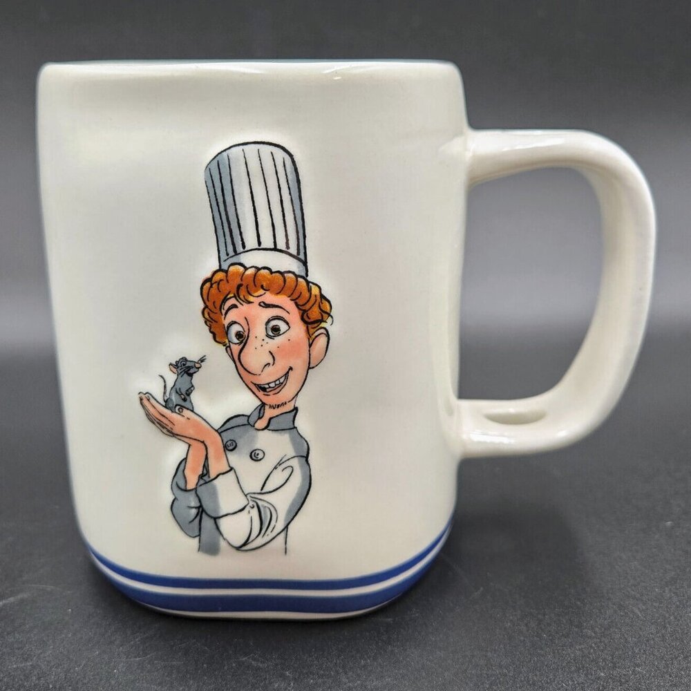 For @rhinestonedd only. Rae Dunn Remy and Alfredo Linguini “Chef” Mug. No spoon.